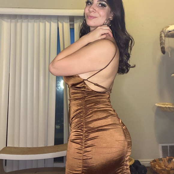 Fashion Nova Mocha Mini Dress - Picture 2 of 6